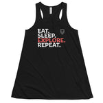 Eat Sleep Explore Repeat W's Flowy Racerback Tank