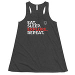 Eat Sleep Explore Repeat W's Flowy Racerback Tank