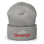 Mountain Girl Embroidered Cuffed Beanie