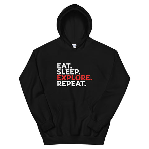 Eat Sleep Explore Repeat Hoodie
