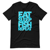 Eat Sleep Fish Repeat t-paita