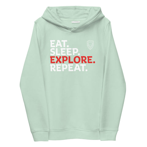 Eat Sleep Explore Repeat W's Eco Fitted Hoodie