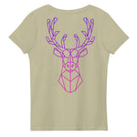 Neon Reindeer Women's Fitted Eco t-paita
